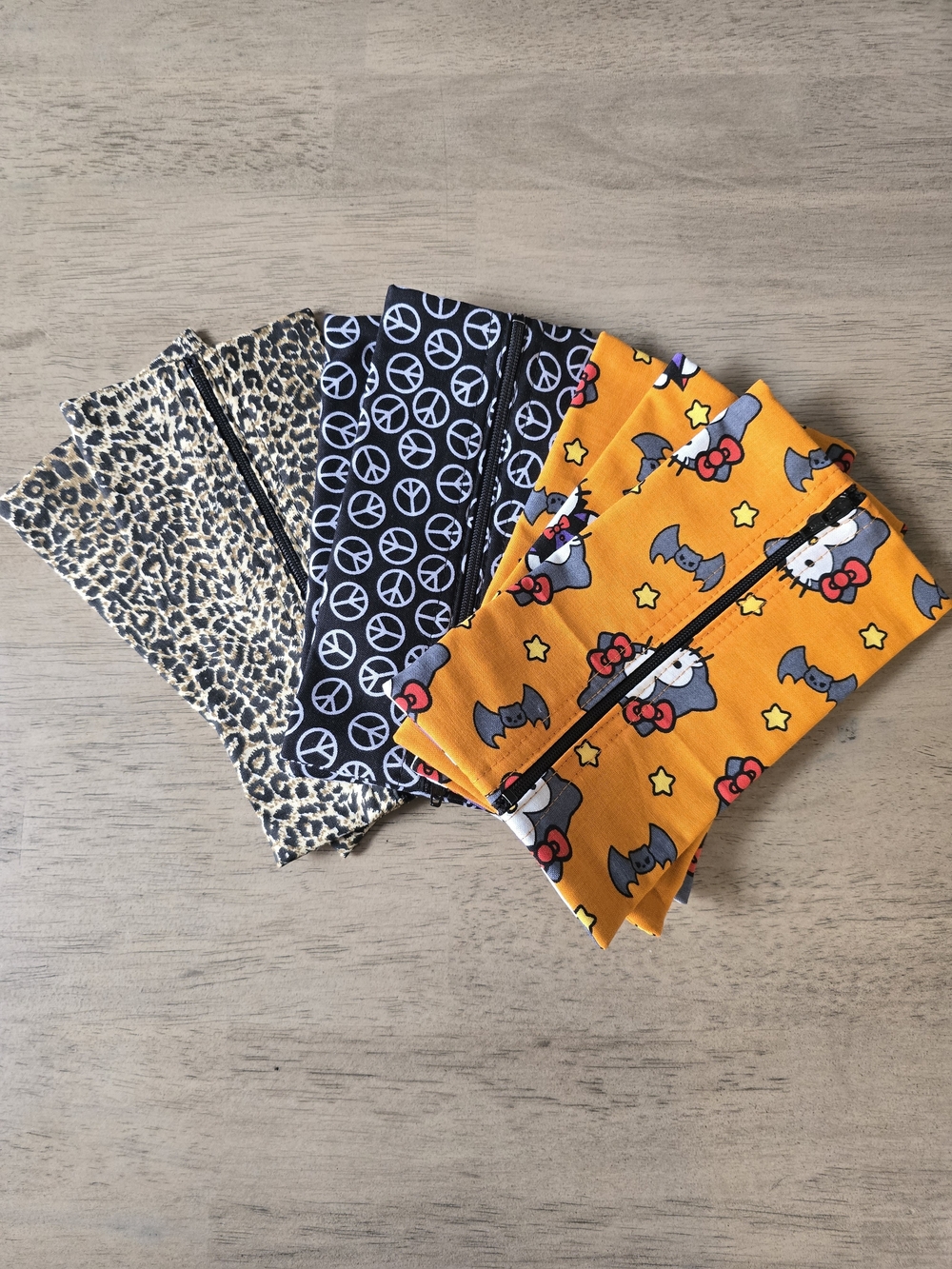 Handmade New Zip pouches For Eyeglasses Or Miscellaneous Storage/7 Total